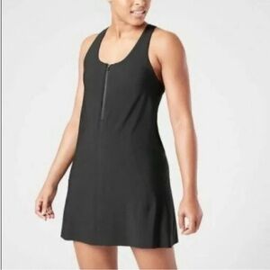 NWT Athleta Black Sleeveless Midi Dress Small